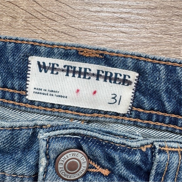 NWT Free People Izzie Denim Mini Skirt Jean Mid Low Rise We The Free Blue 31 - Picture 5 of 9